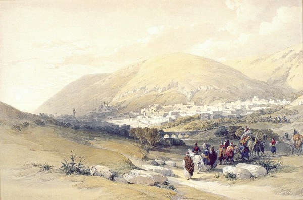Nablous, Ancient Shechem by David Roberts